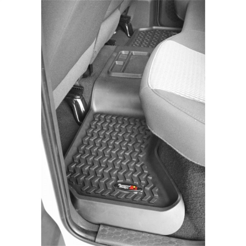 Load image into Gallery viewer, Rugged Ridge Floor Liner Rear Black 2002-2018 Dodge Ram 1500 Quad Cab
