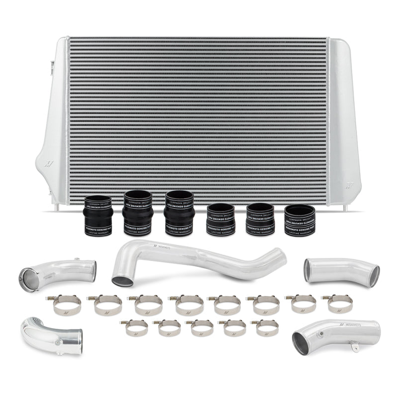 Load image into Gallery viewer, Mishimoto 17-19 GM L5P Duramax Intercooler Kit - Silver w/ Polished Pipes
