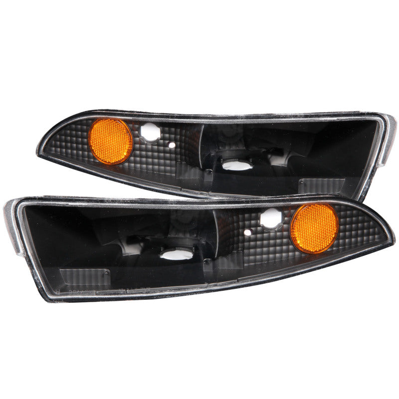 Load image into Gallery viewer, ANZO 1993-2002 Chevrolet Camaro Euro Parking Lights Black w/ Amber Reflector
