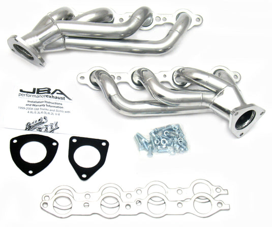 JBA 03-06 GM Truck 6.0L LS w/o EGR 1-5/8in Primary Silver Ctd Cat4Ward Header