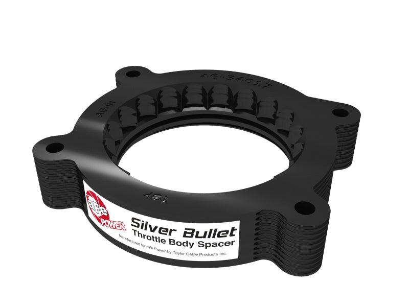 Load image into Gallery viewer, aFe 2020 Vette C8 Silver Bullet Aluminum Throttle Body Spacer / Works With Factory Intake Only - Blk
