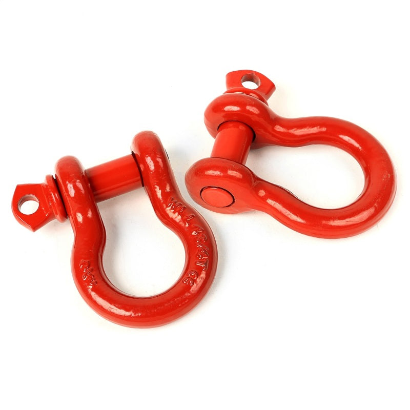 Load image into Gallery viewer, Rugged Ridge Red 3/4in D-Shackles
