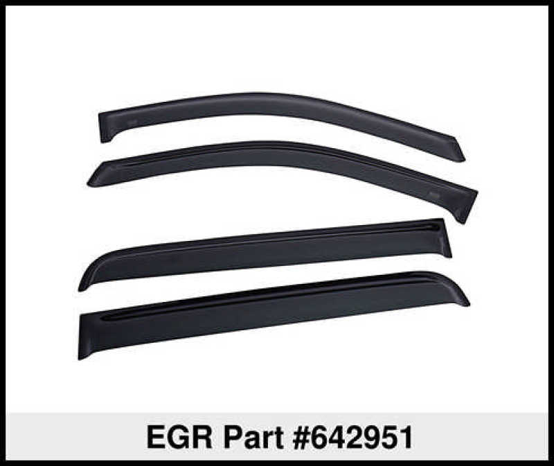 Load image into Gallery viewer, EGR 2019 Dodge Ram 1500 Crew Cab Tape-On Window Visors Set of 4 - Dark Smoke
