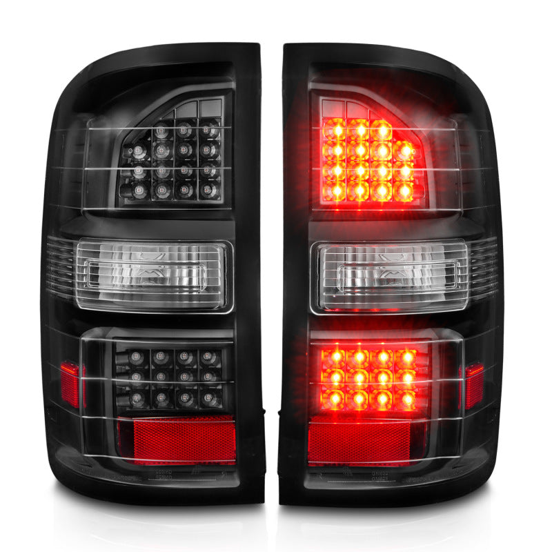 Load image into Gallery viewer, ANZO 2014-2018 GMC Sierra LED Tail Lights Black Housing Clear Lens
