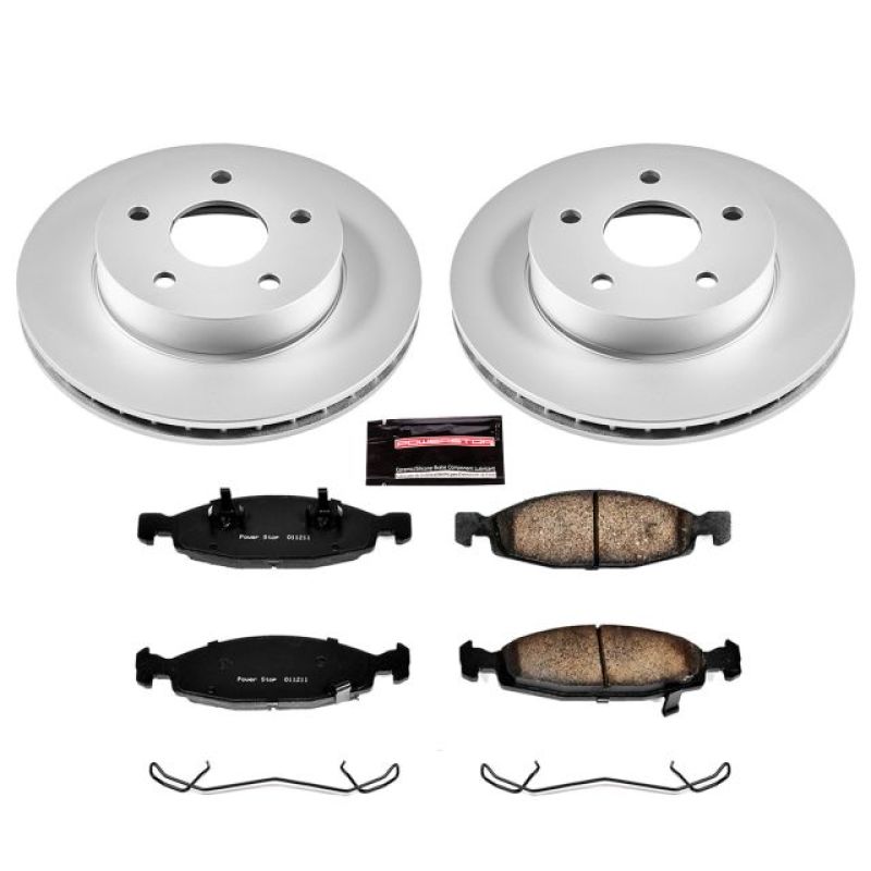Load image into Gallery viewer, Power Stop 99-02 Jeep Grand Cherokee Front Z17 Evolution Geomet Coated Brake Kit
