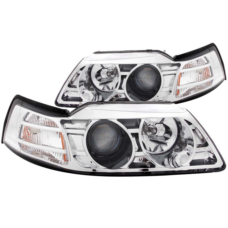 Load image into Gallery viewer, ANZO 1999-2004 Ford Mustang Projector Headlights Chrome
