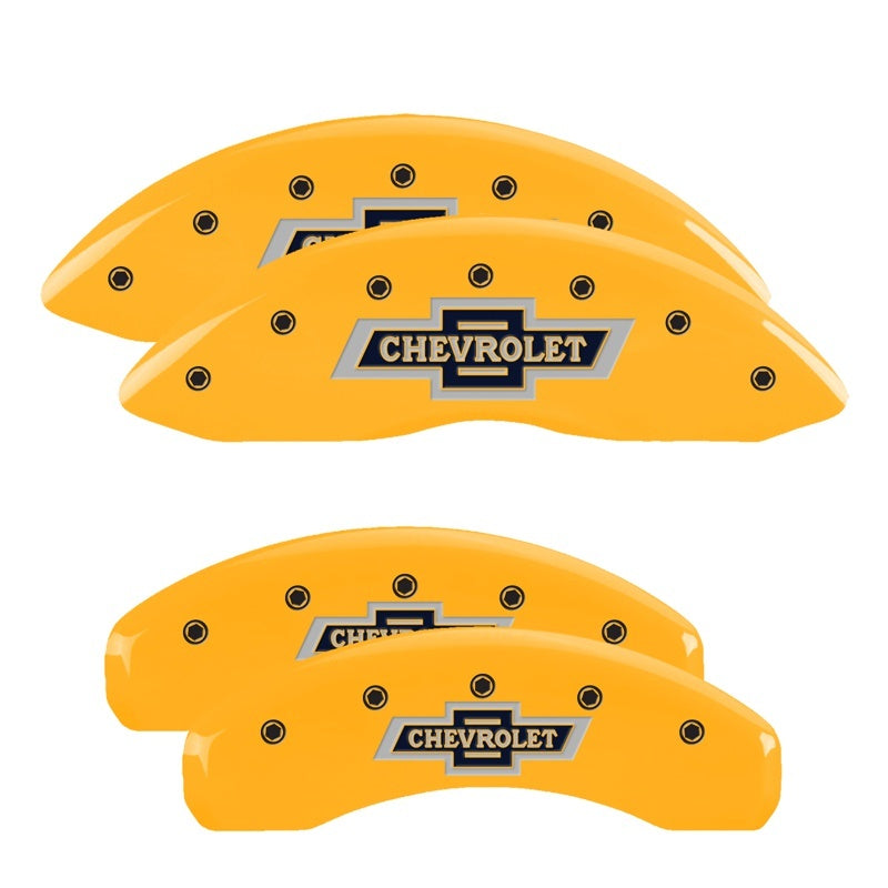 Load image into Gallery viewer, MGP 4 Caliper Covers Engraved Front RAM Engraved Rear RAMHEAD Yellow finish black ch
