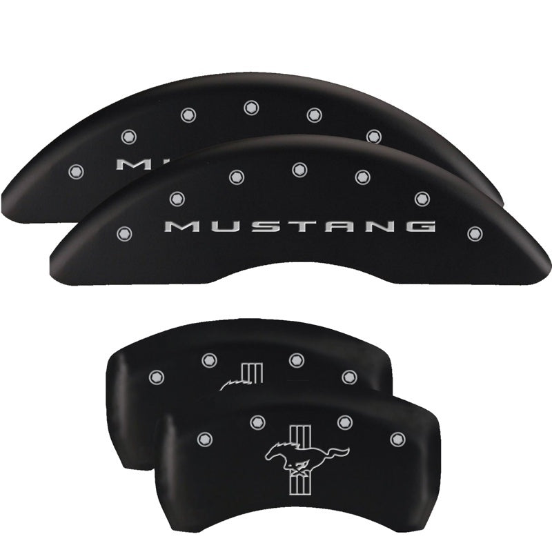 Load image into Gallery viewer, MGP Rear set 2 Caliper Covers Engraved Rear MGP Black finish silver ch
