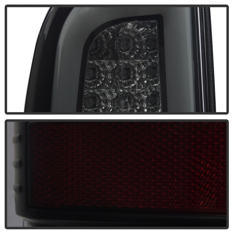 Load image into Gallery viewer, Spyder 97-03 Ford F150 Stylsd. F250 V3 Lght Bar LED Tail Lights - Blk Smk ALT-YD-FF15097V3-LBLED-BSM
