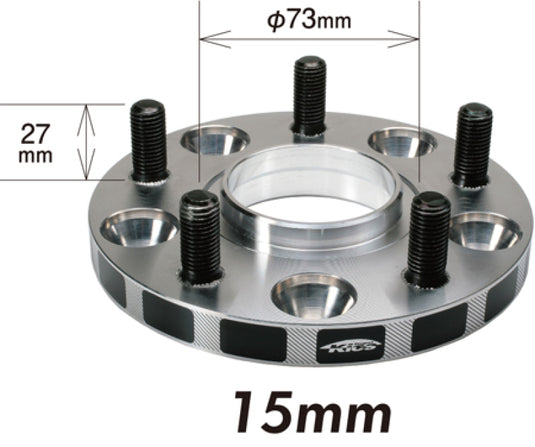 Project Kics 12X1.50 HUB67MM 5x114.3 Wide Tread Spacers - 15MM
