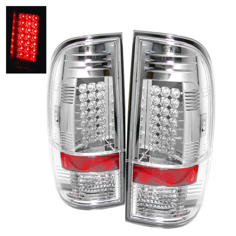 Load image into Gallery viewer, Spyder Ford Super Duty 08-15 LED Tail Lights Chrome ALT-YD-FS07-LED-C
