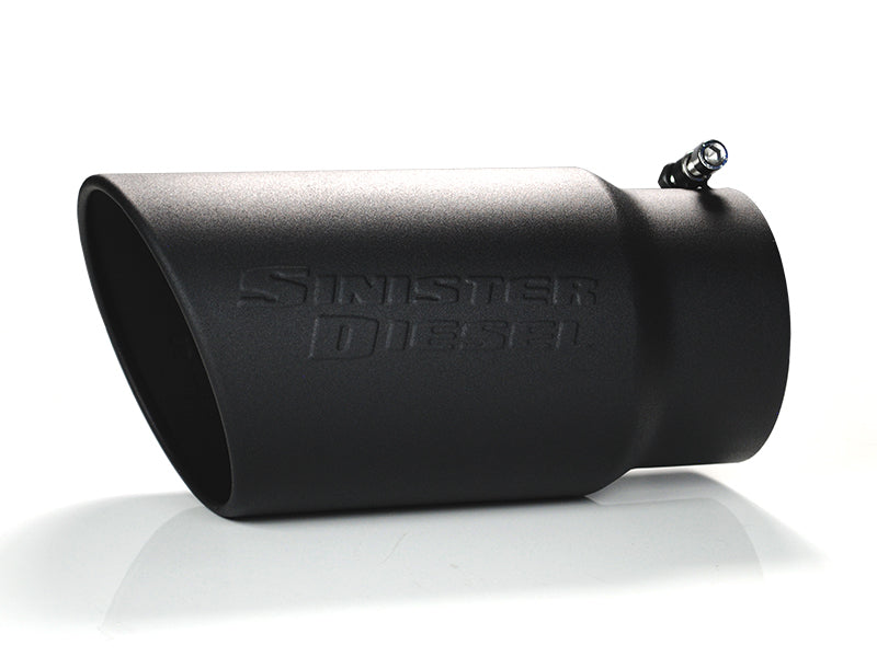 Load image into Gallery viewer, Sinister Diesel Universal Black Ceramic Coated Stainless Steel Exhaust Tip (5in to 6in)
