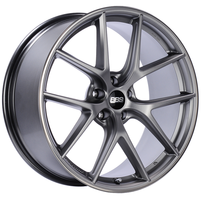 BBS CI-R 20x10 5x112 ET45 Platinum Silver Polished Rim Protector Wheel -82mm PFS/Clip Required