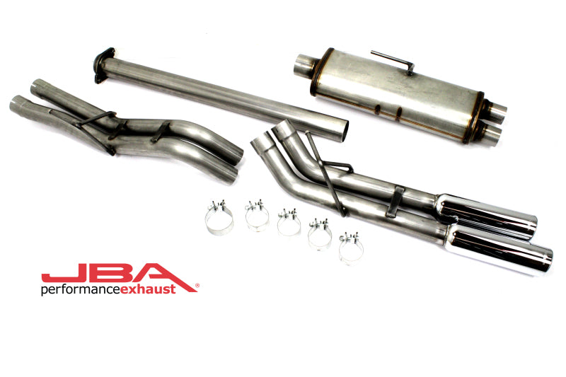 Load image into Gallery viewer, JBA 15-20 Ford F-150 2.7L/3.5L/5.0L 409SS Pass Side Dual Exit Cat-Back Exhaust
