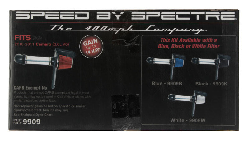 Load image into Gallery viewer, Spectre 10-11 Chevy Camaro V6-3.6L F/I Air Intake Kit - Clear Anodized w/Red Filter
