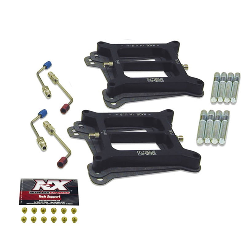 Load image into Gallery viewer, Nitrous Express Dual 4150 Stage Six Nitrous Plate Conversion
