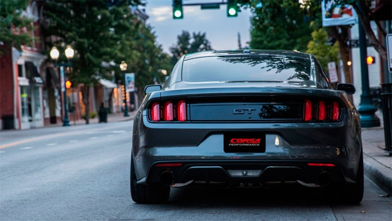 Load image into Gallery viewer, Corsa 2015-2017 Ford Mustang GT 5.0 3in Cat Back Exhaust Black Dual Tips (Sport)
