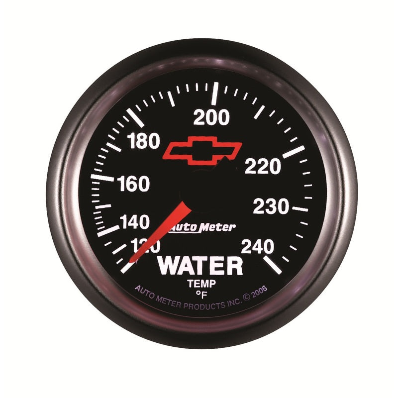 Load image into Gallery viewer, Autometer Sport-Comp II 2-1/16in 120-240 Deg Mechanical Water Temp Gauge - Bowtie Black
