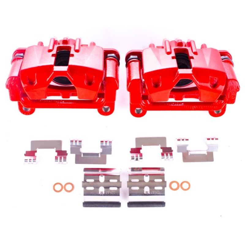 Load image into Gallery viewer, Power Stop 06-09 Cadillac XLR Rear Red Calipers w/Brackets - Pair
