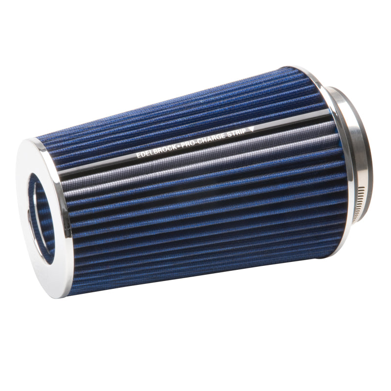 Load image into Gallery viewer, Edelbrock Air Filter Pro-Flo Series Conical 10In Tall Blue/Chrome
