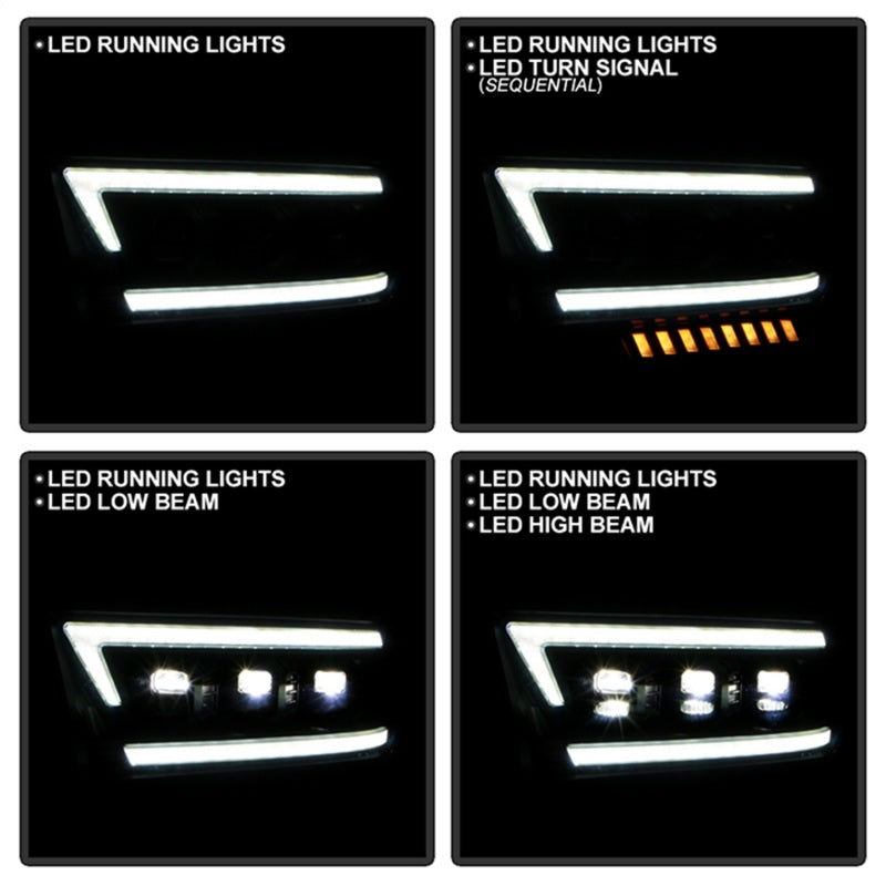 Load image into Gallery viewer, Spyder 19-22 Dodge Ram 2500/3500 (Halogen Model Only) Proj. Headlights (PRO-YD-DR19HDHALAP-SEQ-BK)
