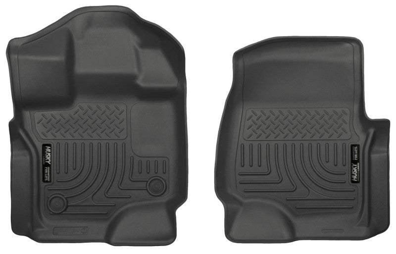 Load image into Gallery viewer, Husky Liners 15-23 Ford F-150 Super/Super Crew Cab WeatherBeater Black Front Floor Liners
