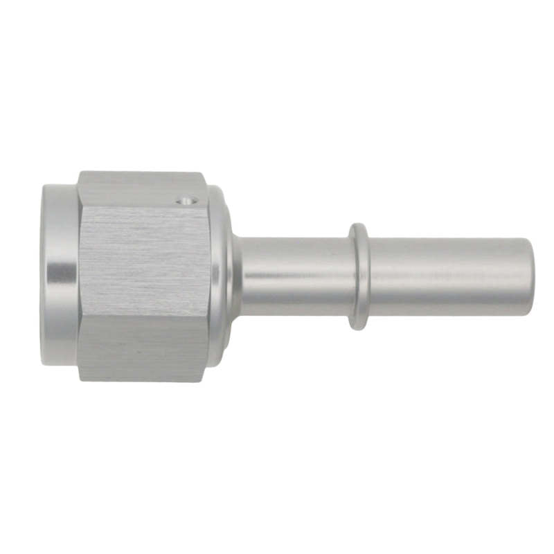 Load image into Gallery viewer, DeatschWerks 8AN Female Flare Swivel to 3/8in Male EFI Quick Disconnect - Anodized DW Titanium

