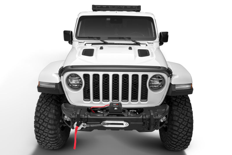 Load image into Gallery viewer, AVS 2018+ Jeep Wrangler (JL) 2dr/4dr Aeroskin II Textured Low Profile Hood Shield - Black
