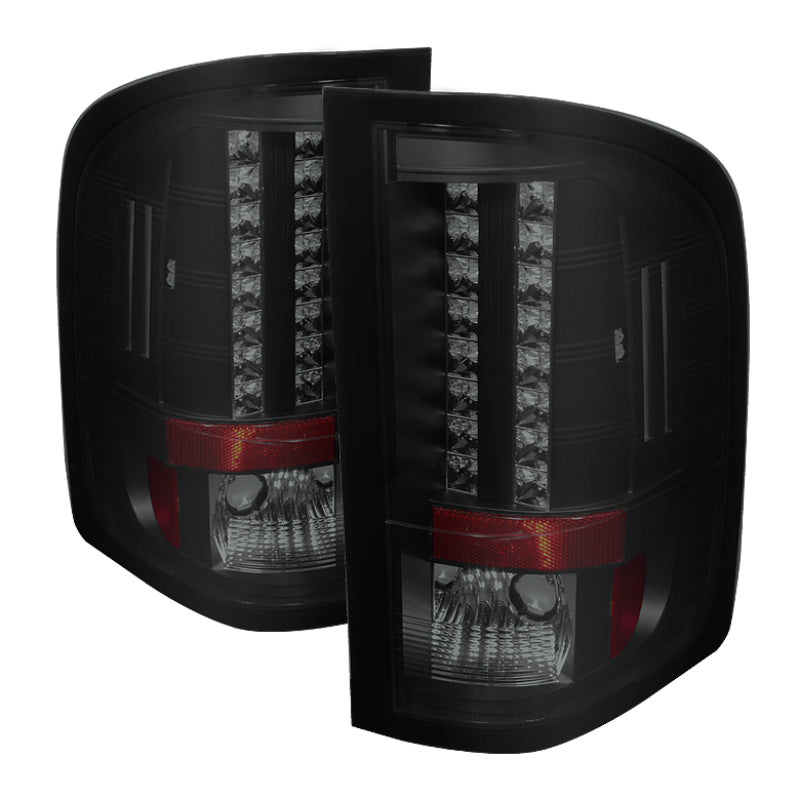 Load image into Gallery viewer, Spyder Chevy Silverado 07-13 LED Tail Lights Blk Smke ALT-YD-CS07-LED-BSM
