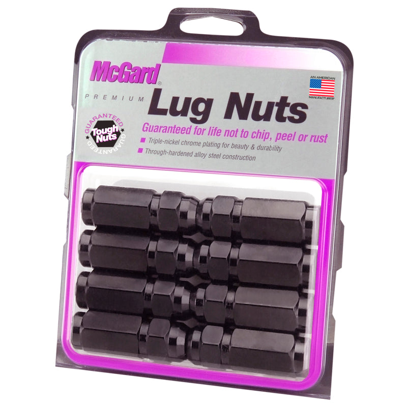 Load image into Gallery viewer, McGard Hex Lug Nut (Cone Seat / Duplex) 9/16-18 / 7/8 Hex / 2.5in. Length (8-Pack) - Black
