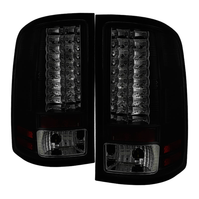 Load image into Gallery viewer, Spyder GMC Sierra 07-13 (Not 3500 Dually 4 Rear Wheels)LED Tail Lights Blk Smke ALT-YD-GS07-LED-BSM
