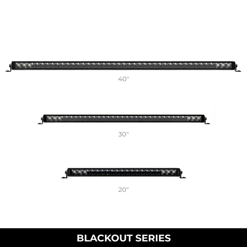 Load image into Gallery viewer, Go Rhino Xplor Blackout Series Sgl Row LED Light Bar (Side/Track Mount) 39.5in. - Blk
