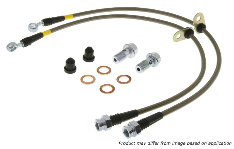 Load image into Gallery viewer, StopTech 06-07 Chrysler 300C SRT-8 Stainless Steel Front Brake Lines
