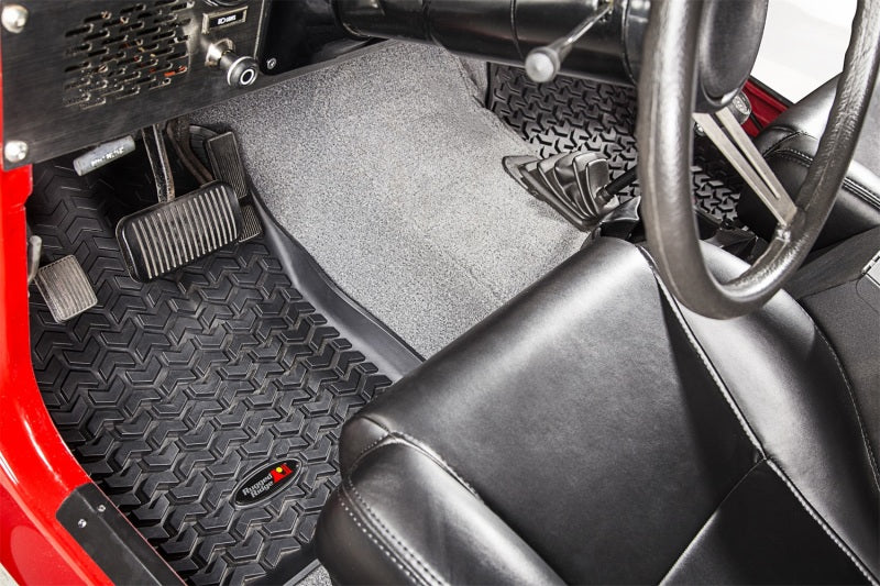 Load image into Gallery viewer, Rugged Ridge Floor Liner Front Black 1976-1983 Jeep CJ-5
