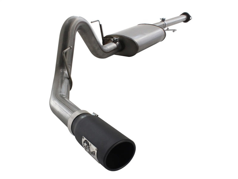 Load image into Gallery viewer, aFe MACHForce XP Exhausts Cat-Back SS 409 EXH  Wrinkle Black CB Ford F-150 11-12 V6-3.5L (tt)
