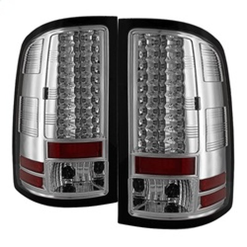 Load image into Gallery viewer, Spyder GMC Sierra 07-13 (Not fit 3500 Dually 4 Rear Wheels)LED Tail Lights Chrome ALT-YD-GS07-LED-C
