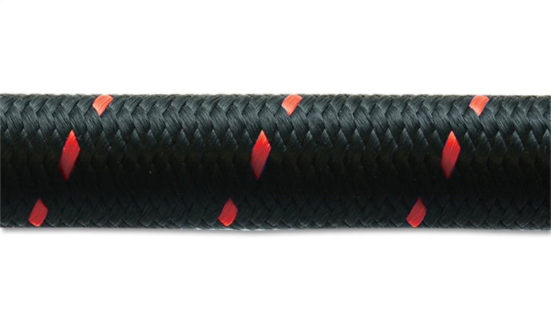 Load image into Gallery viewer, Vibrant -8 AN Two-Tone Black/Red Nylon Braided Flex Hose (2 foot roll)
