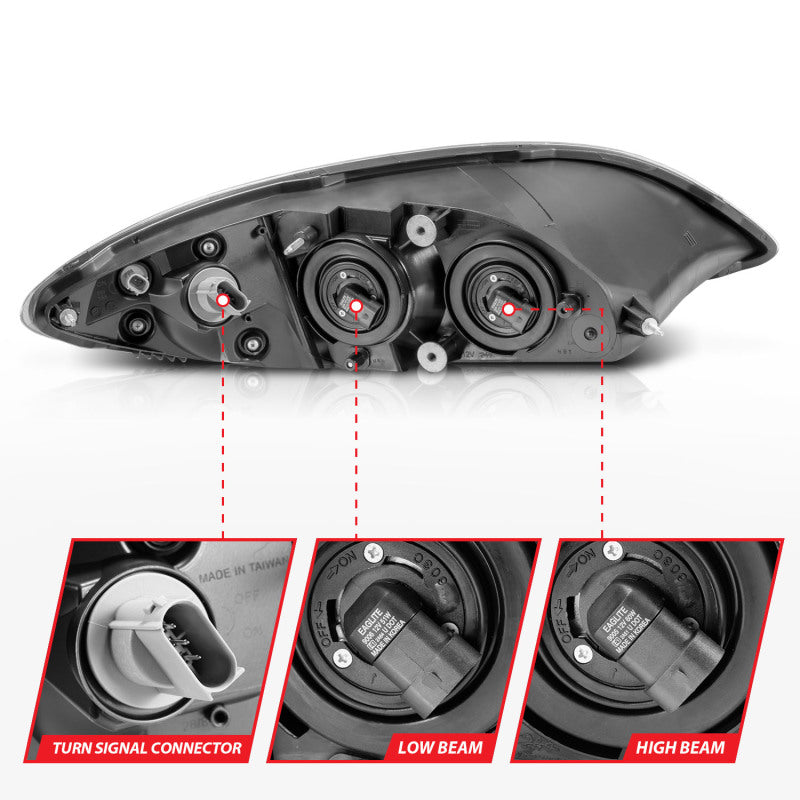 Load image into Gallery viewer, ANZO 2008-2016 International Prostar Crystal Headlights Chrome Housing
