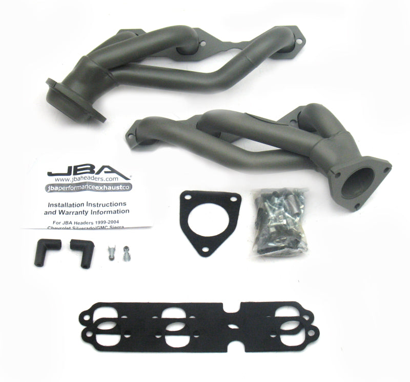 Load image into Gallery viewer, JBA 03-13 GM Truck 4.3L V6 1-1/2in Primary Ti Ctd Cat4Ward Header
