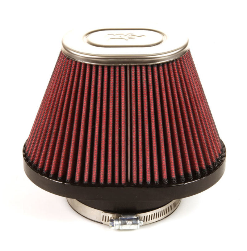 Load image into Gallery viewer, K&amp;N Universal Chrome Filter-Oval Tapered 4in Flg ID x 5.375in Base O/S W x 3.313in Top O/S W
