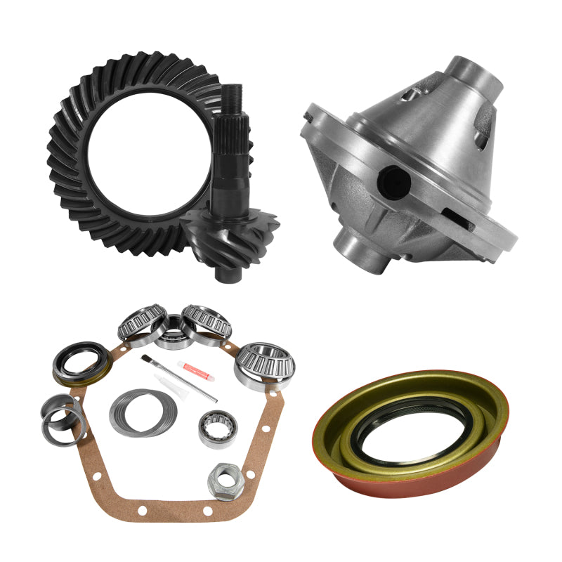 Load image into Gallery viewer, Yukon Gear 10.5in GM 14 Bolt 3.73 Rear Ring &amp; Pinion Install Kit 30 Spline Positraction

