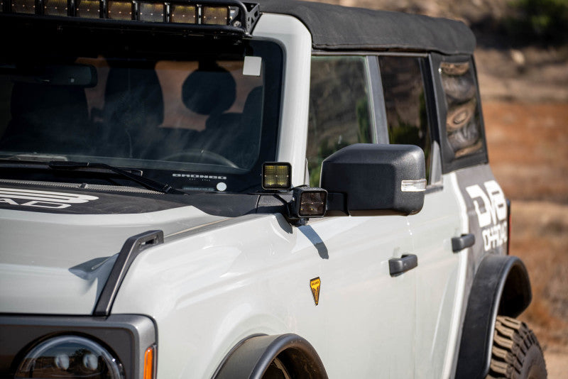 Load image into Gallery viewer, DV8 Offroad 2021 Ford Bronco A Pillar Dual Light Pod Drop Mounts
