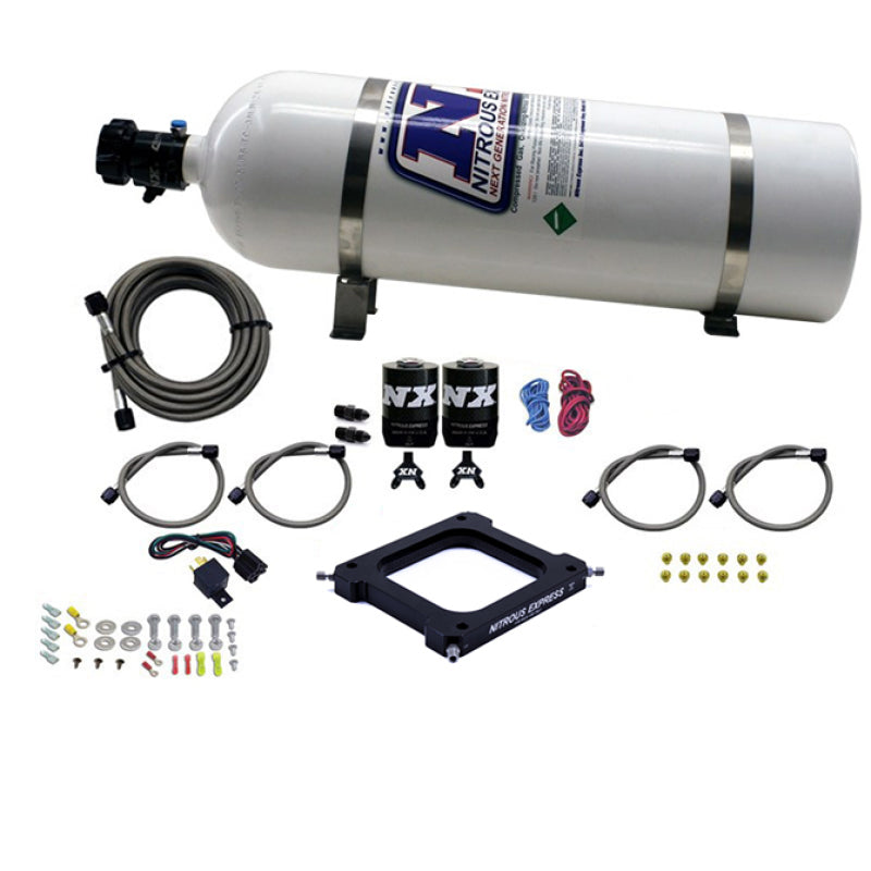 Load image into Gallery viewer, Nitrous Express 4500 Assassin Plate Stage 6 Nitrous Kit (50-300HP) w/15lb Bottle
