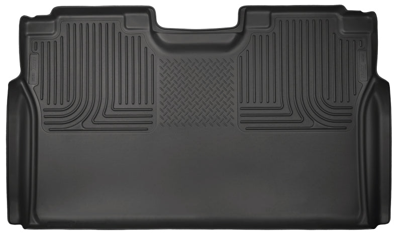 Load image into Gallery viewer, Husky Liners 15-23 Ford F-150 SuperCrew Cab WeatherBeater Black 2nd Seat Floor Liner
