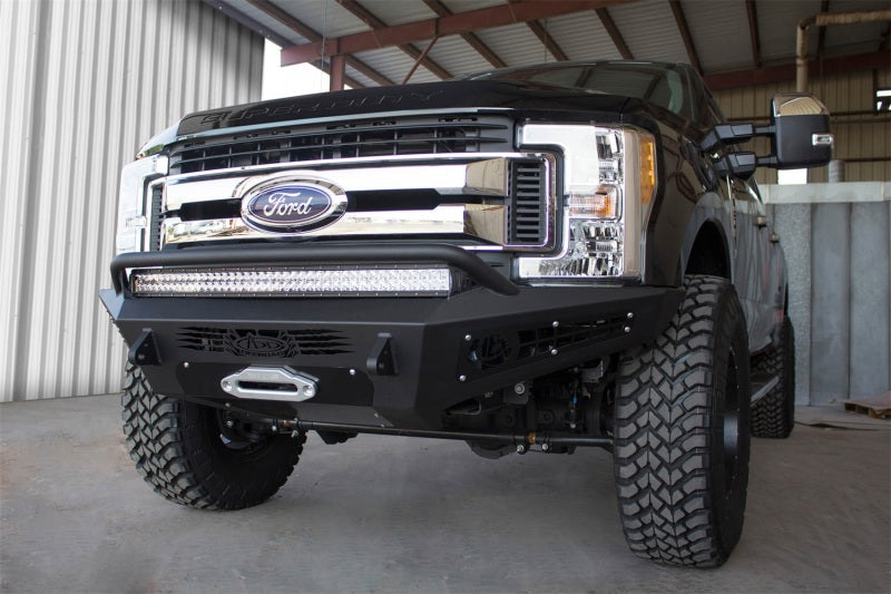 Load image into Gallery viewer, Addictive Desert Designs 17-18 Ford F-250 HoneyBadger Front Bumper w/ Winch Mount
