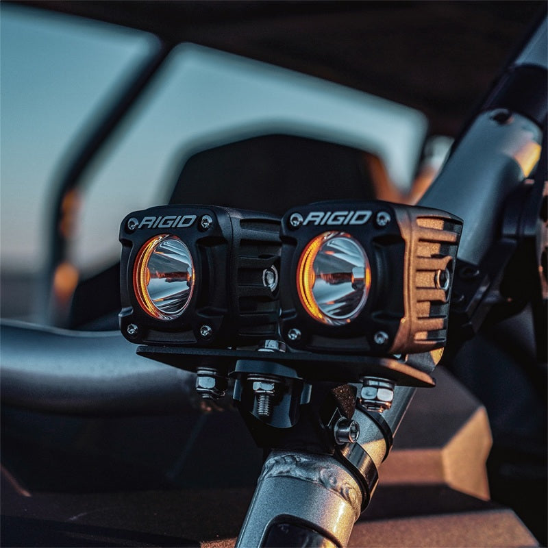 Load image into Gallery viewer, Rigid Industries Revolve Pod w/Amber Trim Ring - Pair
