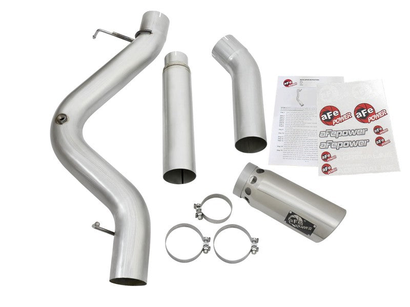 Load image into Gallery viewer, aFe Atlas Exhaust 5in DPF-Back Aluminized Steel w/ Polished Tips 16-17 GM Diesel Truck V8-6.6L (td)
