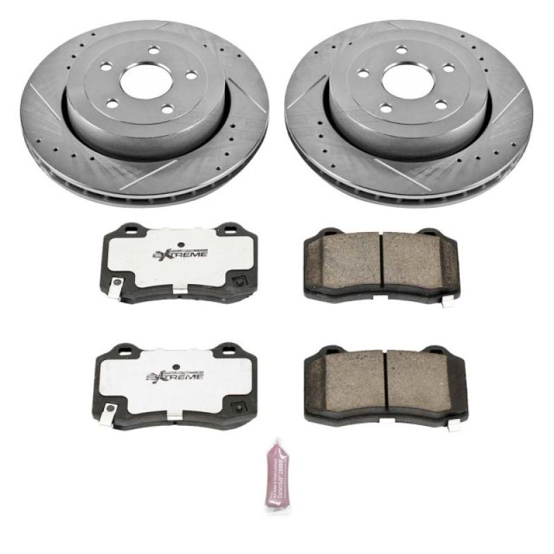Load image into Gallery viewer, Power Stop 06-10 Jeep Grand Cherokee Rear Z26 Street Warrior Brake Kit
