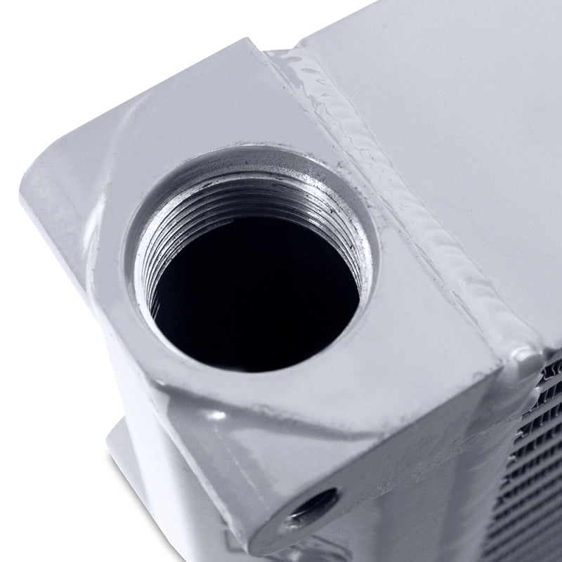 Load image into Gallery viewer, Mishimoto Heavy-Duty Oil Cooler - 17in. Opposite-Side Outlets - Silver
