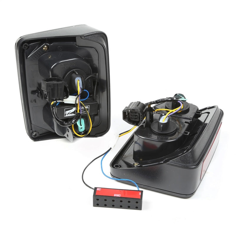Load image into Gallery viewer, Rugged Ridge Led Tail Light Set Smoke 07-18 Jeep Wrangler
